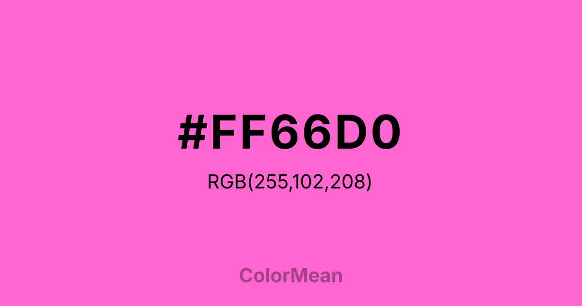 #FF66D0 color swatch