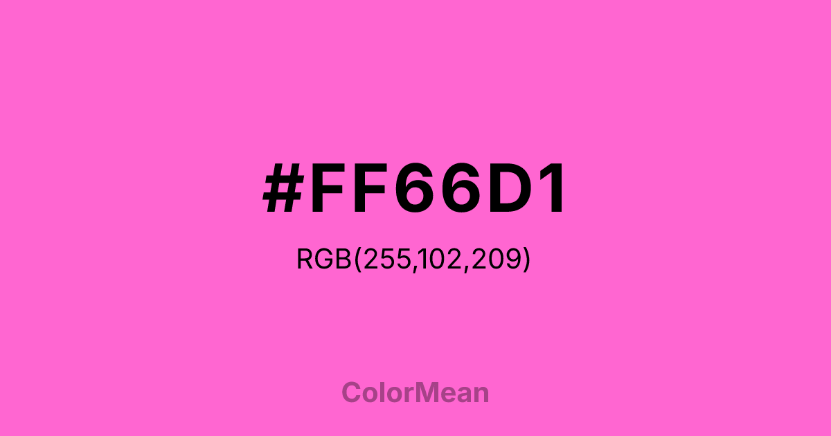 #FF66D1 color swatch