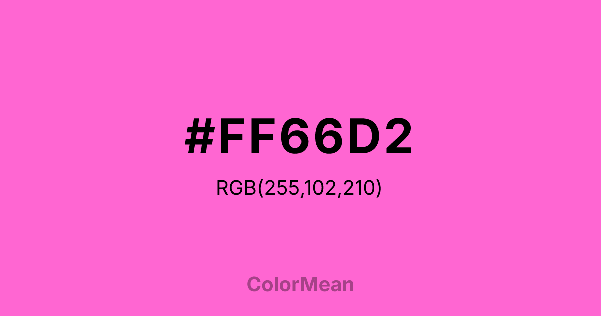 #FF66D2 color swatch
