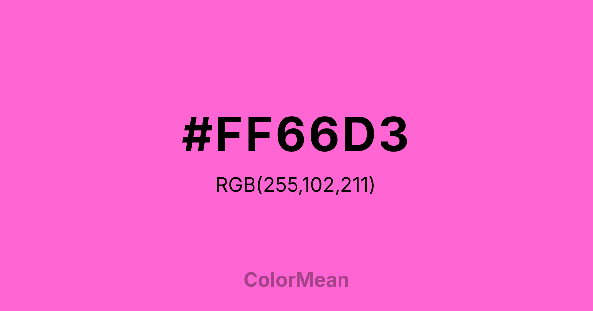 #FF66D3 color swatch