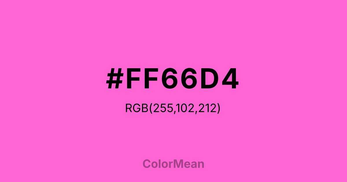 #FF66D4 color swatch
