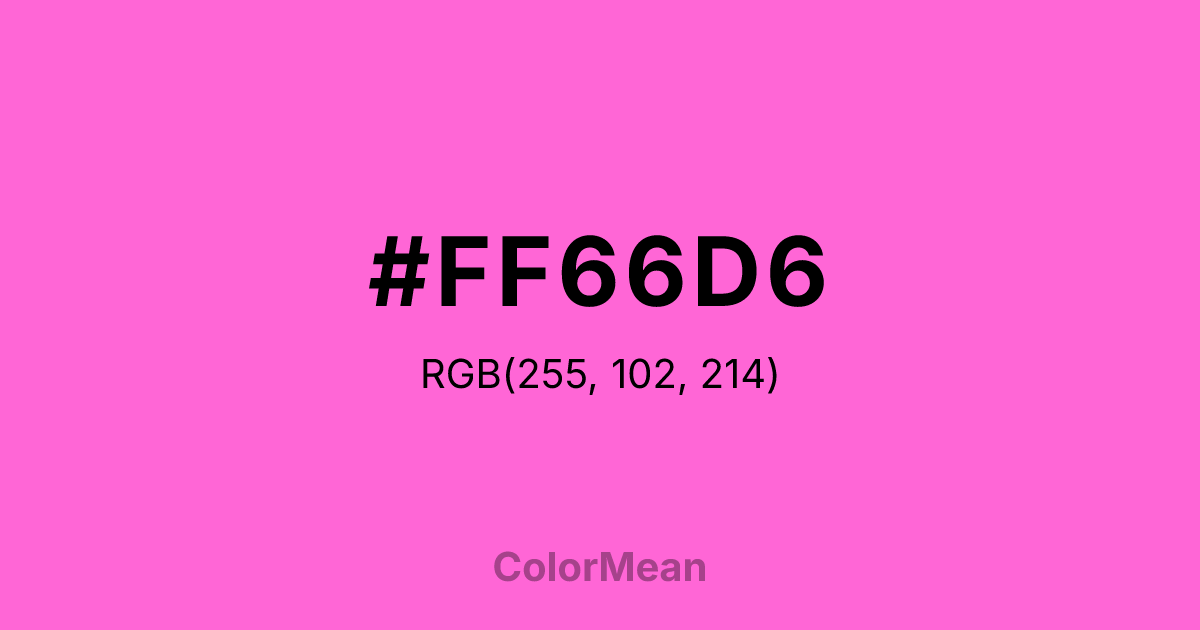 #FF66D6 color swatch