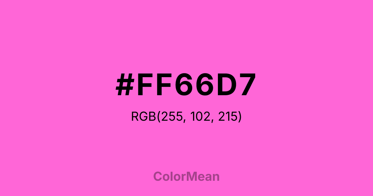 #FF66D7 color swatch