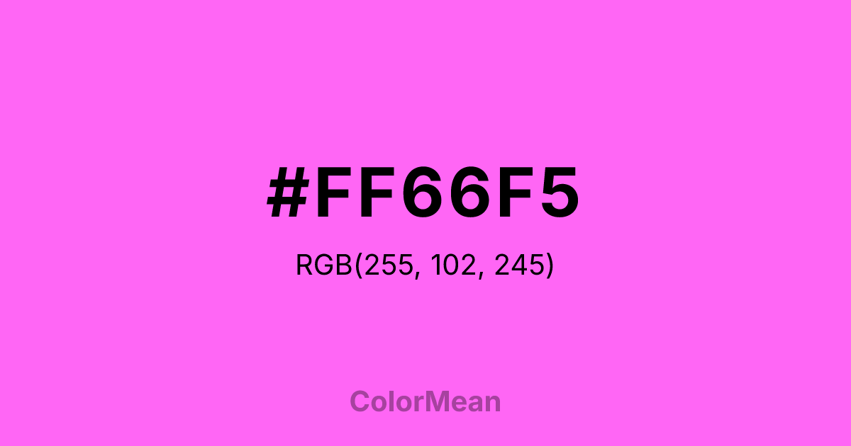 #FF66F5 color swatch