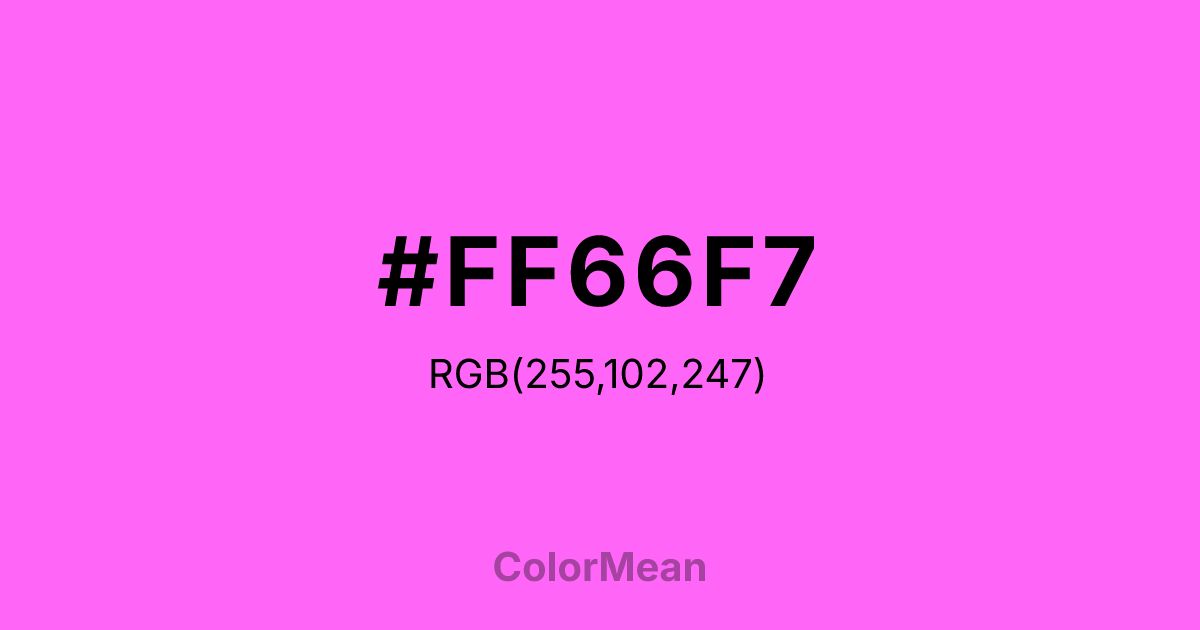#FF66F7 color swatch