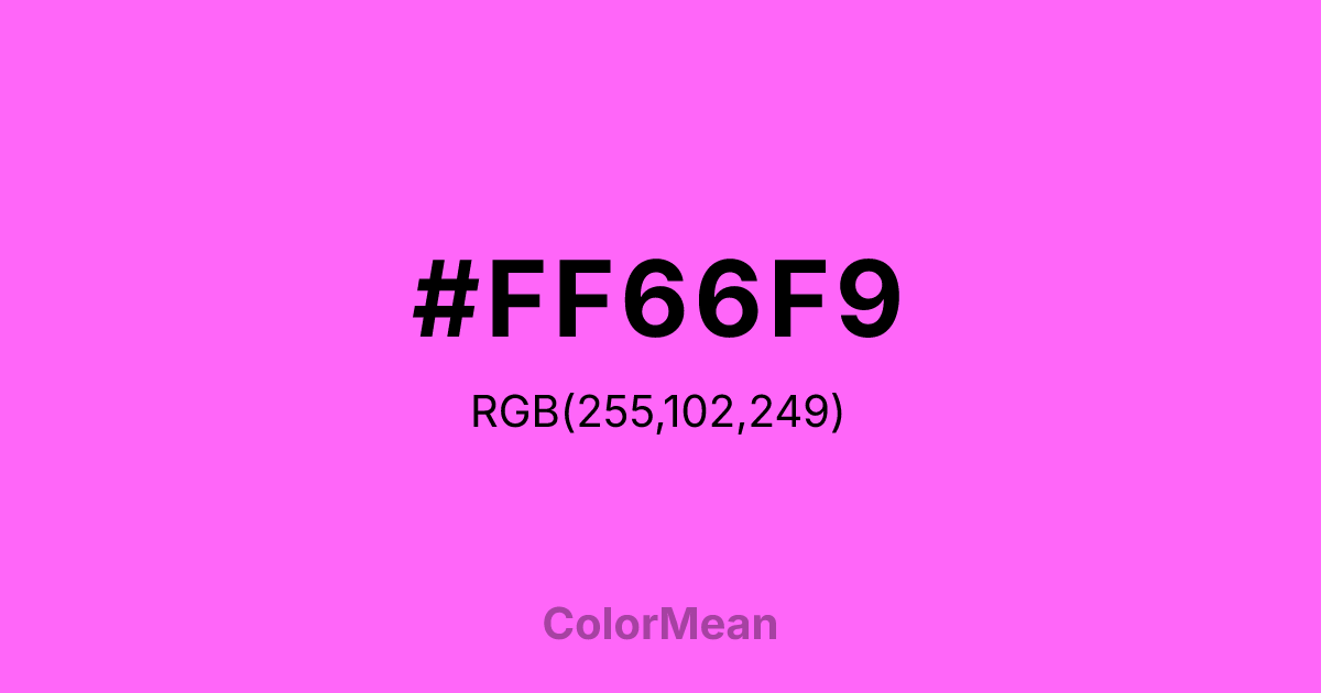 #FF66F9 color swatch