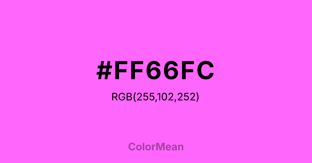 #FF66FC color swatch