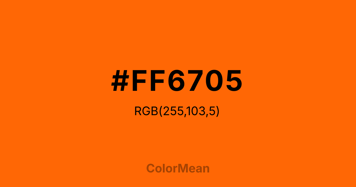#FF6705 color swatch