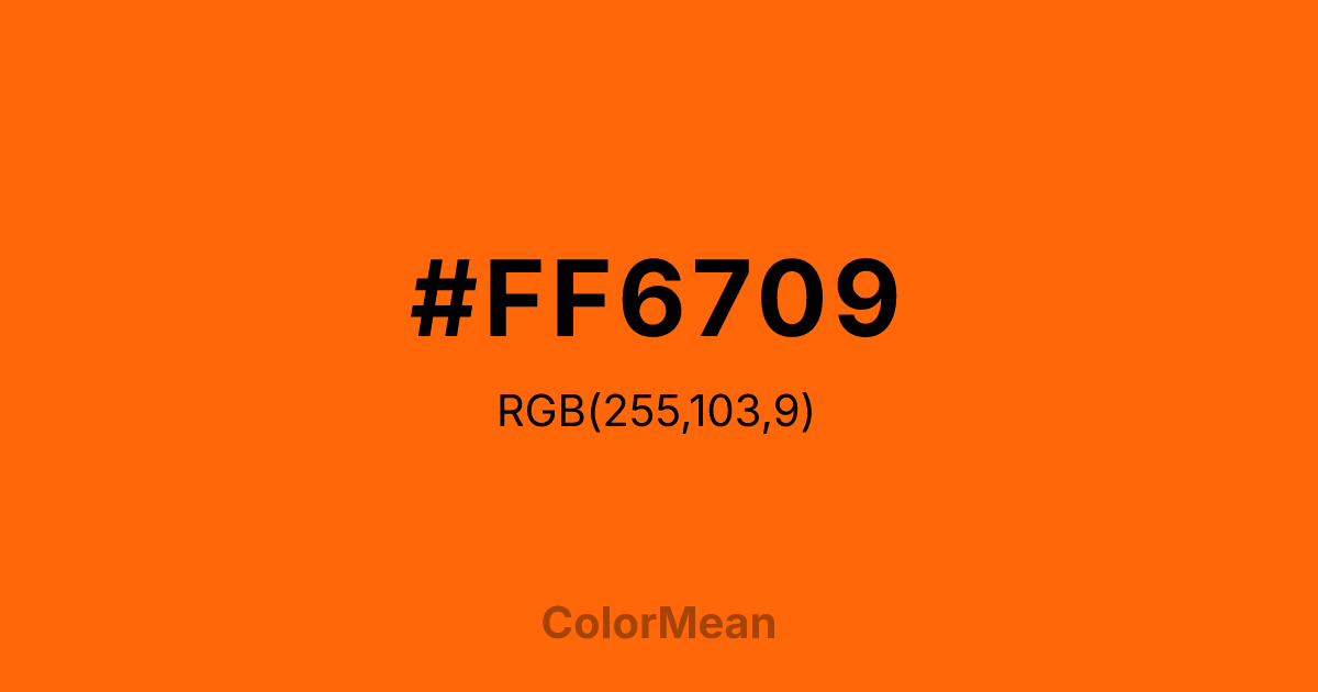 #FF6709 color swatch