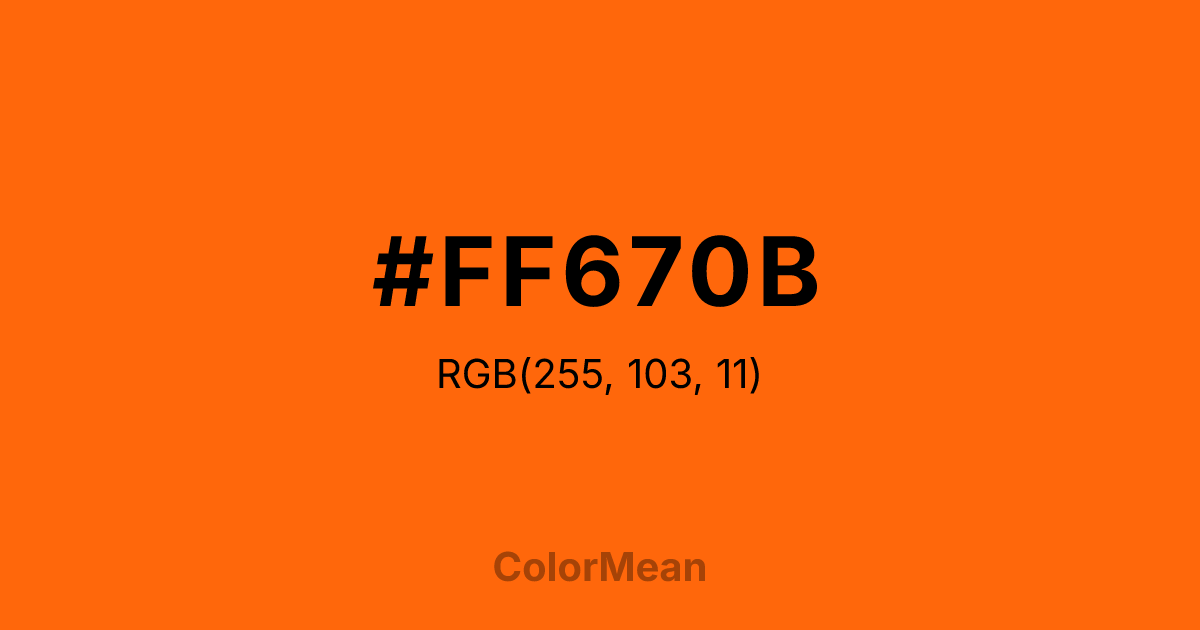 #FF670B color swatch