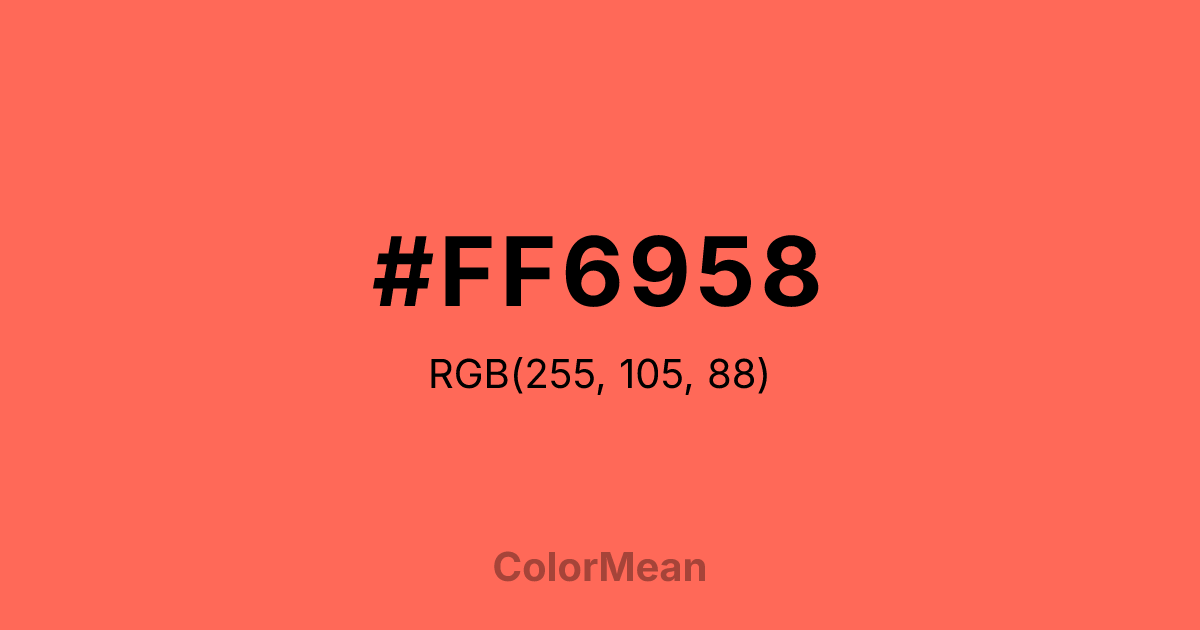 #FF6958 color swatch