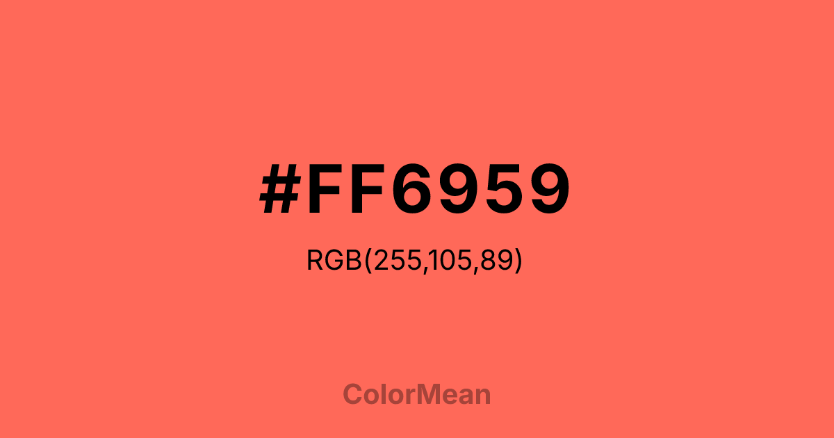 #FF6959 color swatch