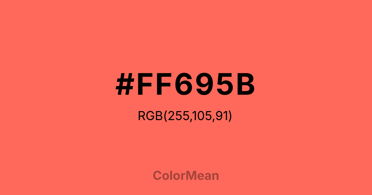 #FF695B color swatch
