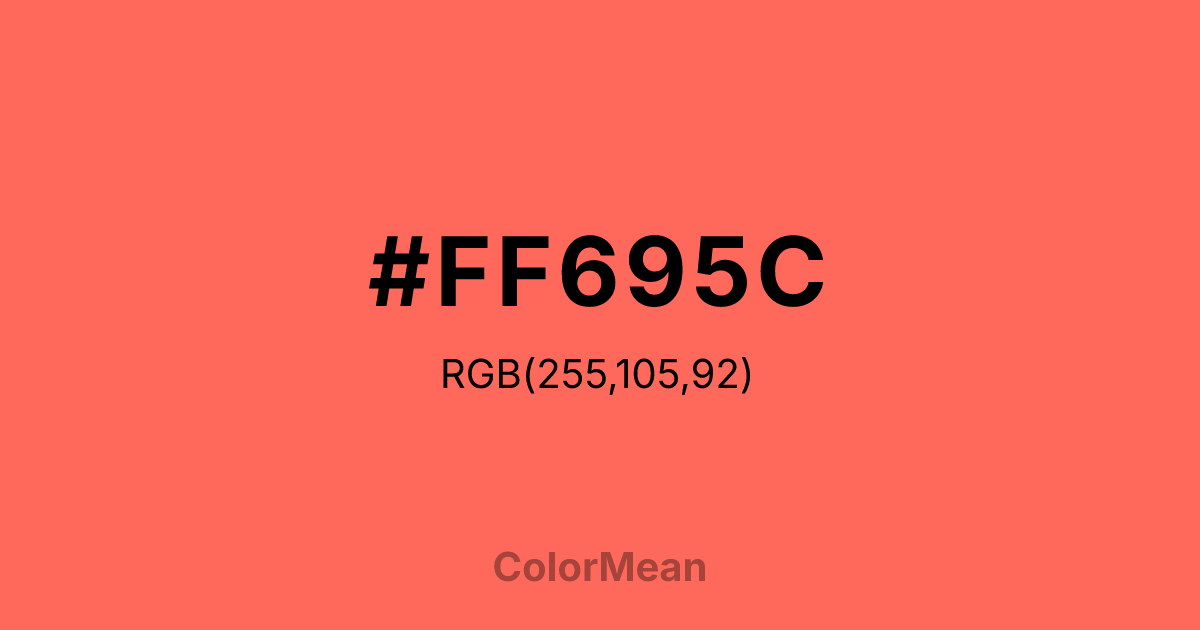 #FF695C color swatch