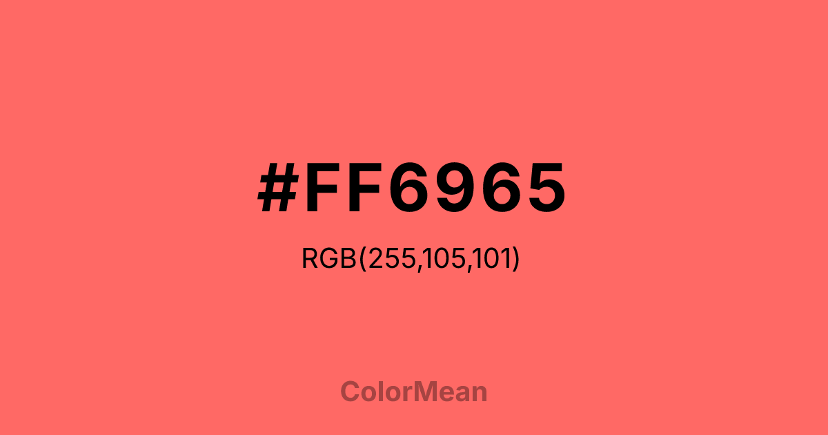 #FF6965 color swatch