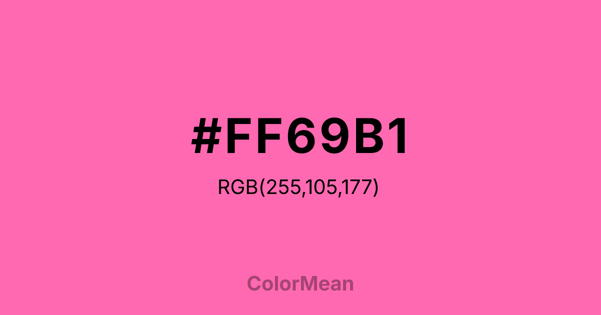 #FF69B1 color swatch