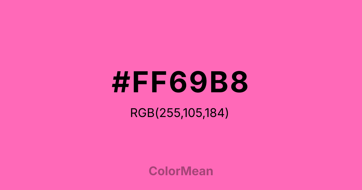 #FF69B8 color swatch