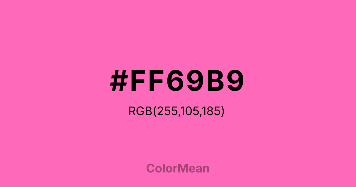 #FF69B9 color swatch