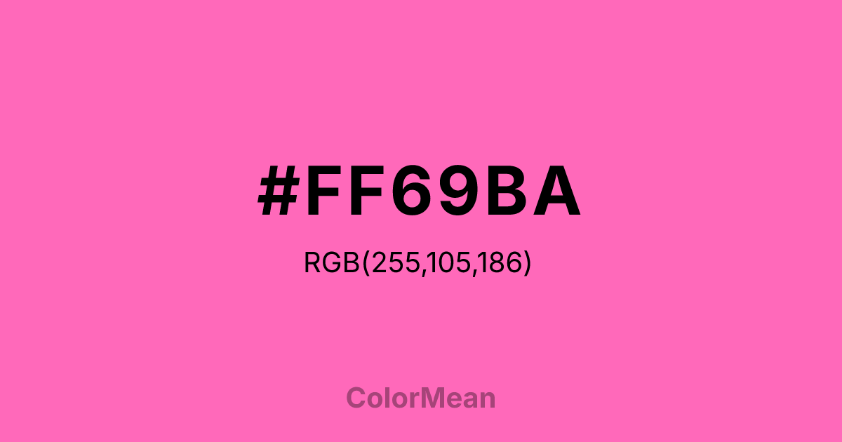 #FF69BA color swatch
