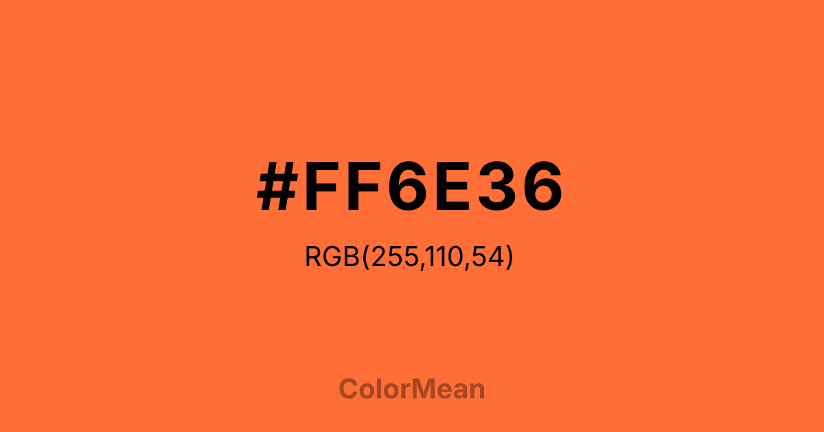 #FF6E36 color swatch