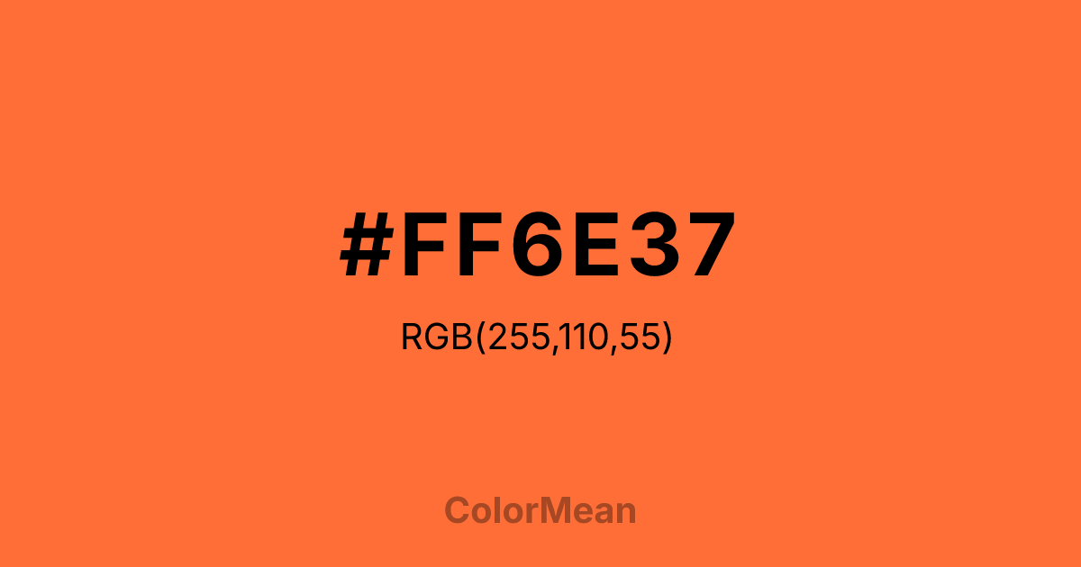 #FF6E37 color swatch