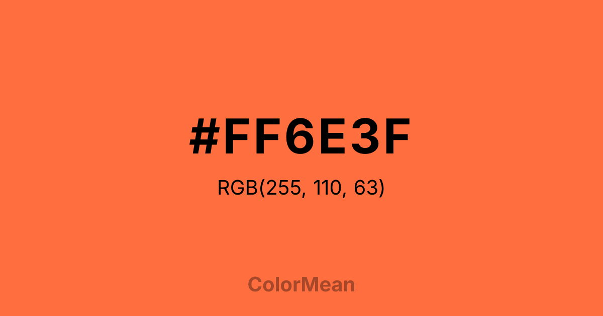 #FF6E3F color swatch
