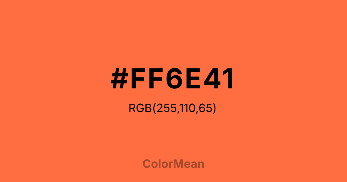 #FF6E41 color swatch