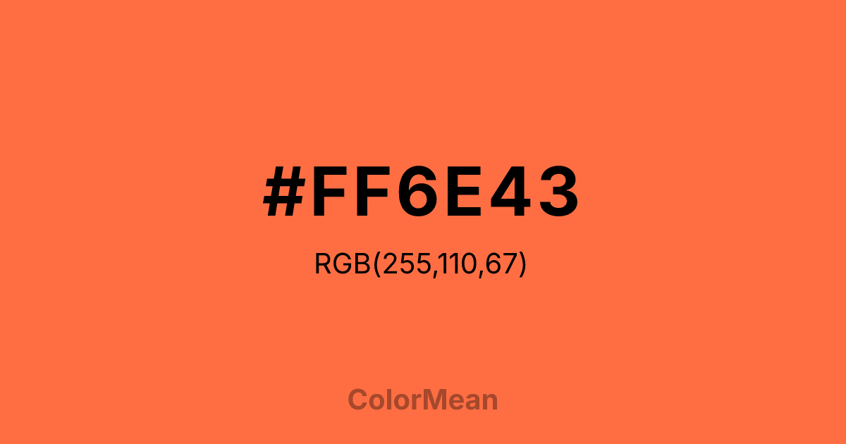 #FF6E43 color swatch