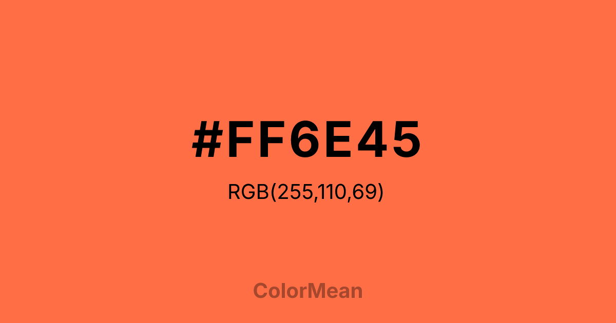 #FF6E45 color swatch