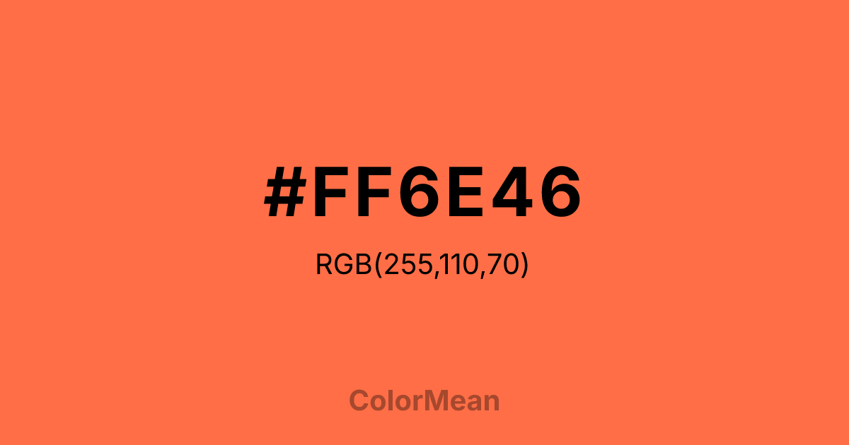 #FF6E46 color swatch