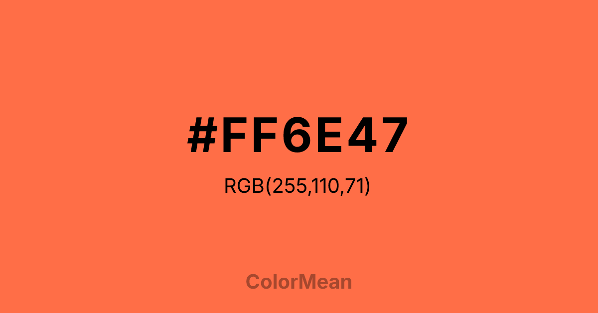 #FF6E47 color swatch