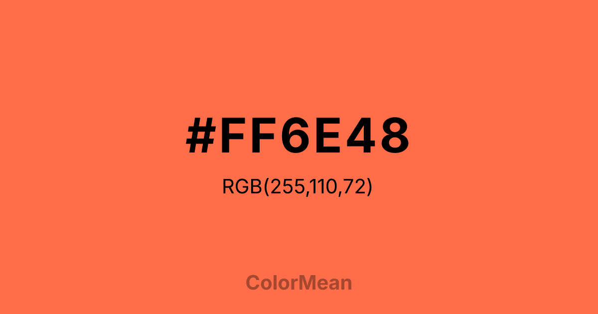 #FF6E48 color swatch