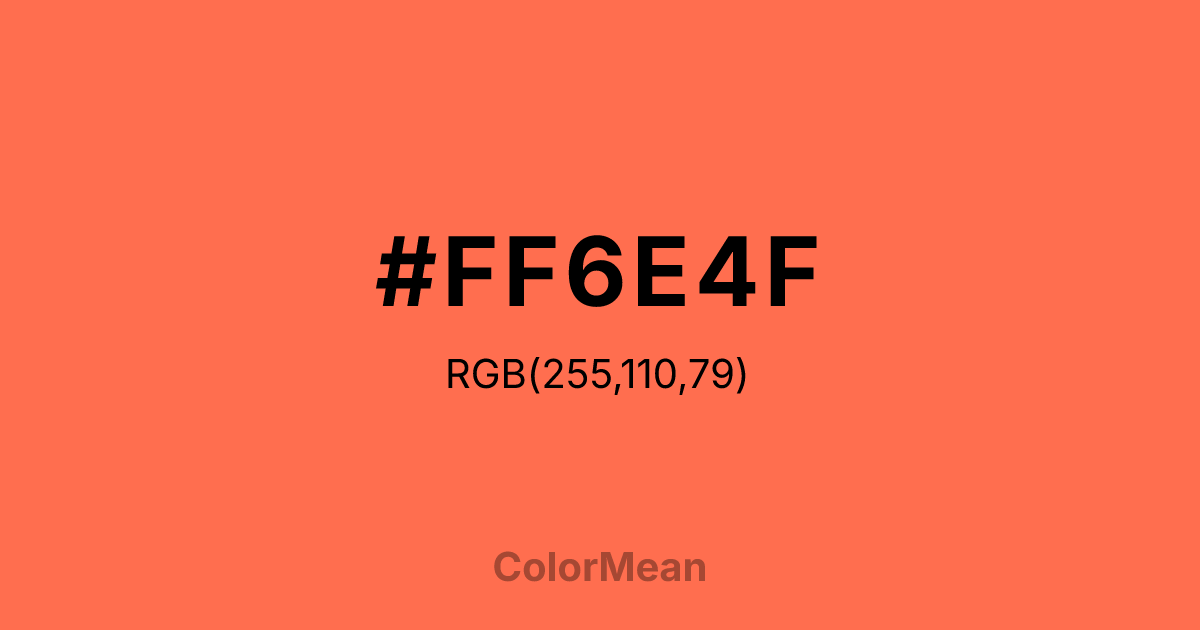 #FF6E4F color swatch