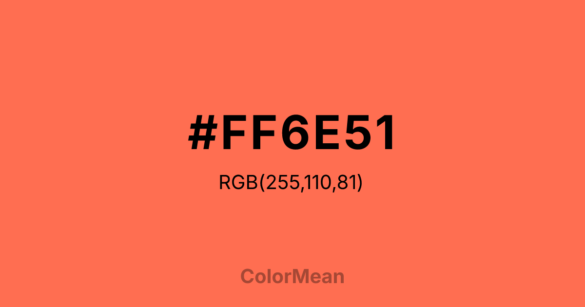 #FF6E51 color swatch