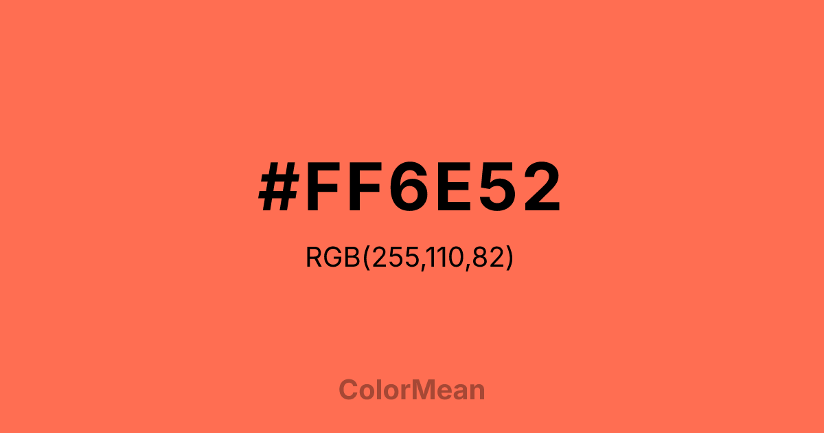 #FF6E52 color swatch