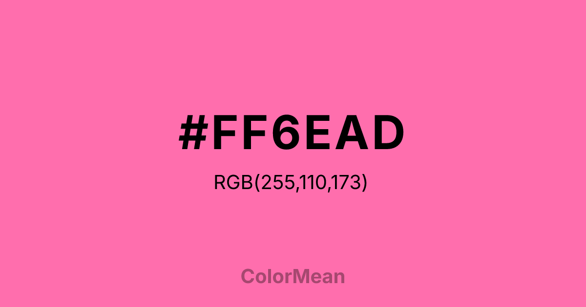 #FF6EAD color swatch