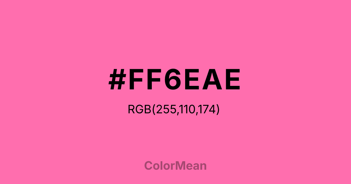 #FF6EAE color swatch