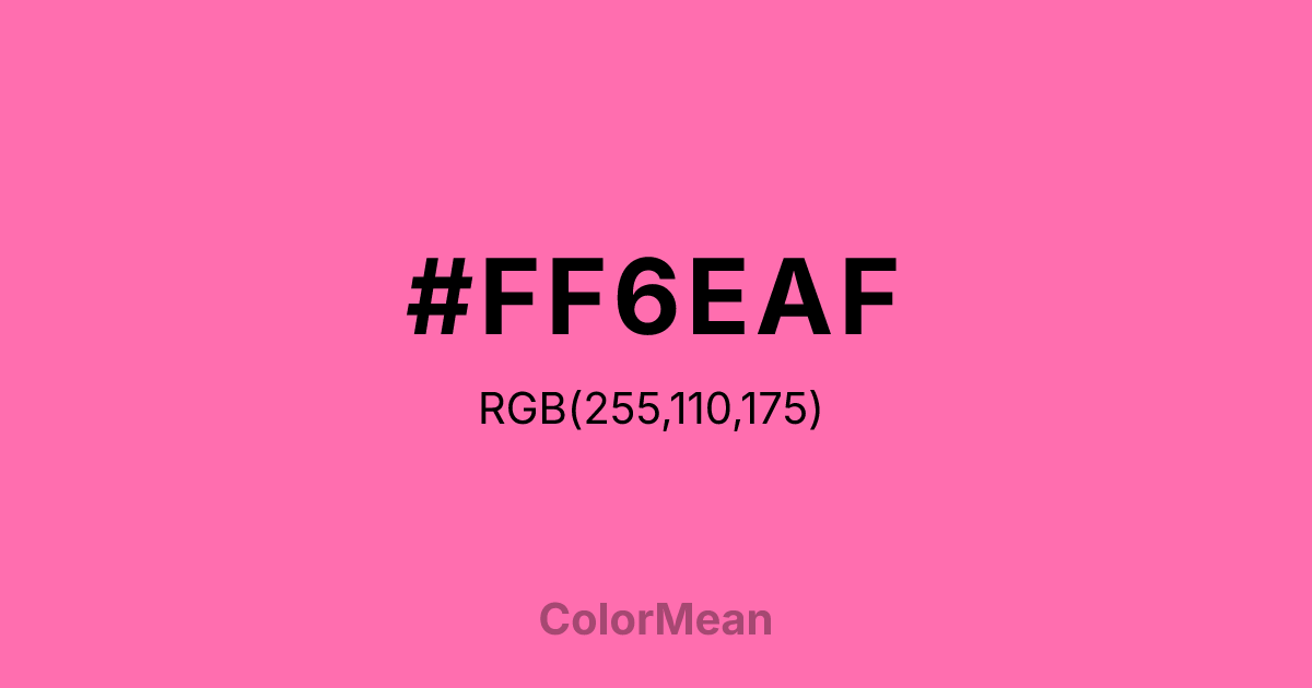 #FF6EAF color swatch