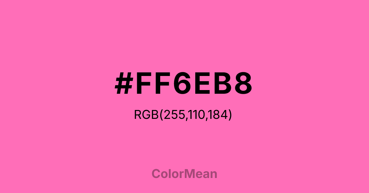 #FF6EB8 color swatch