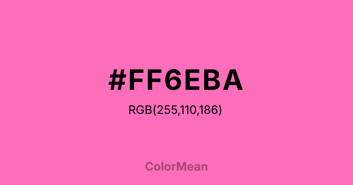 #FF6EBA color swatch