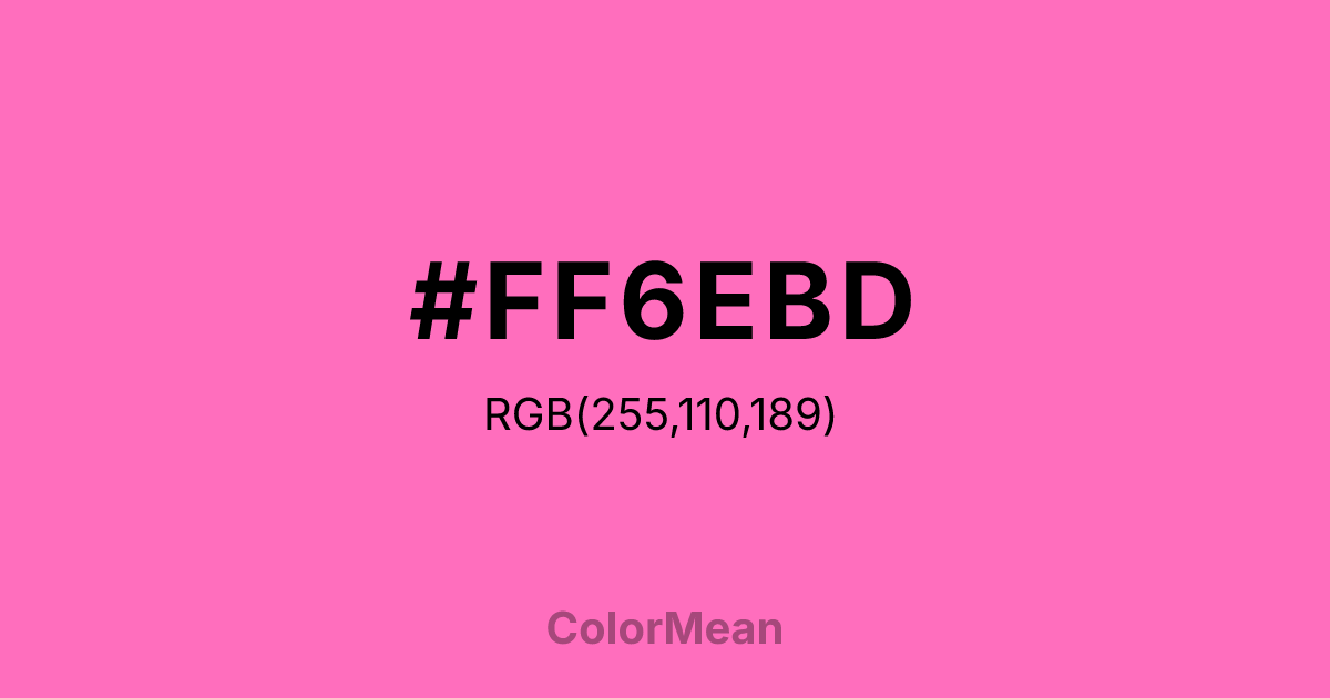 #FF6EBD color swatch