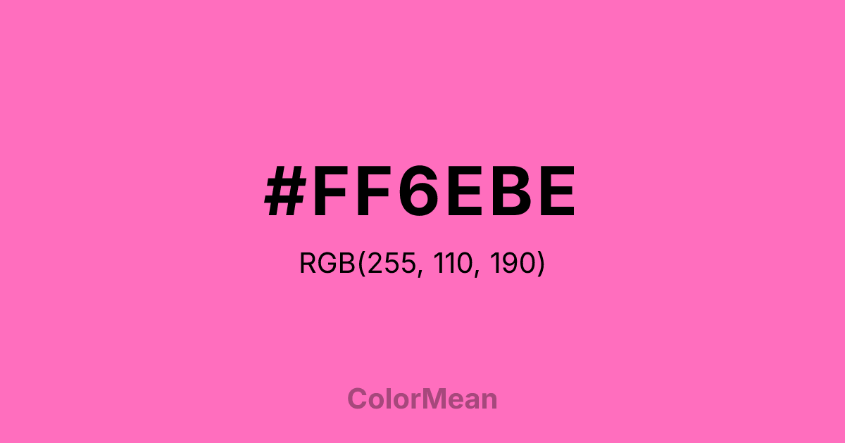 #FF6EBE color swatch