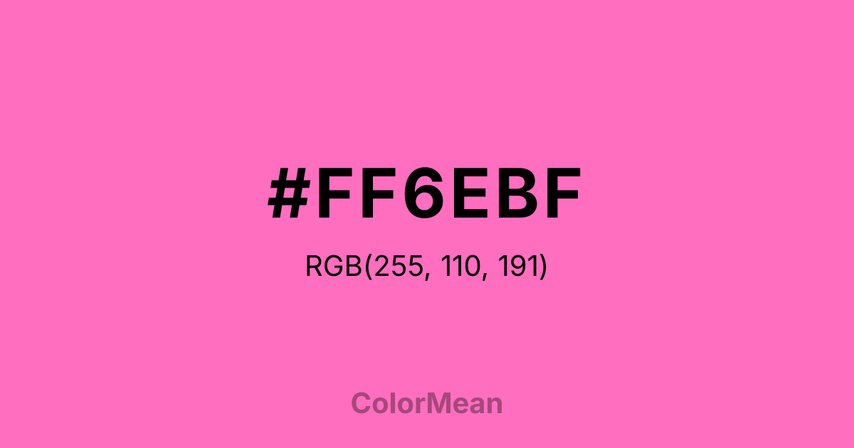 #FF6EBF color swatch