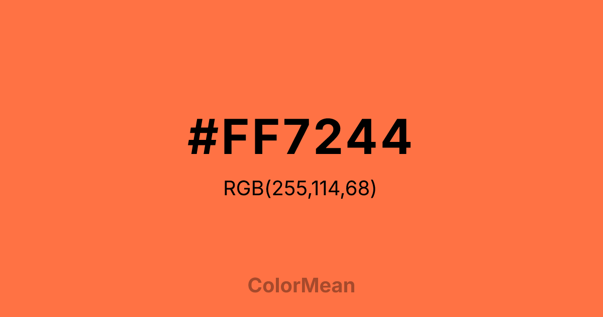 #FF7244 color swatch