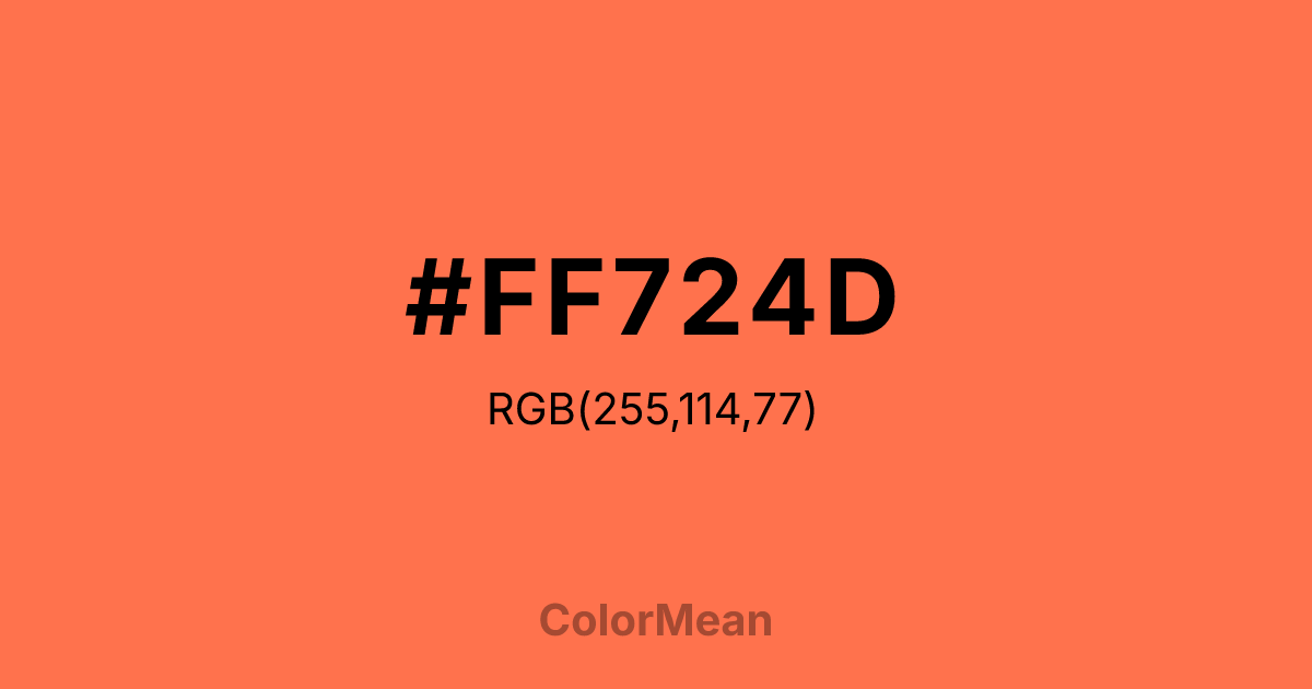 #FF724D color swatch