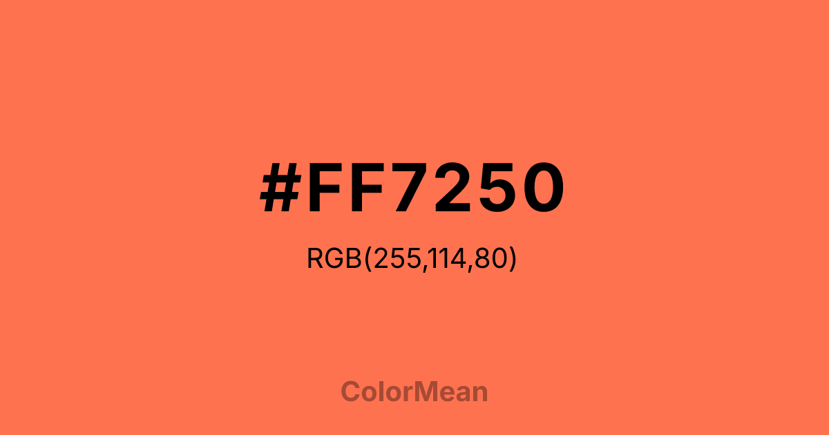 #FF7250 color swatch