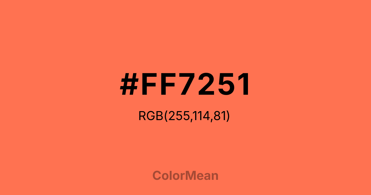 #FF7251 color swatch