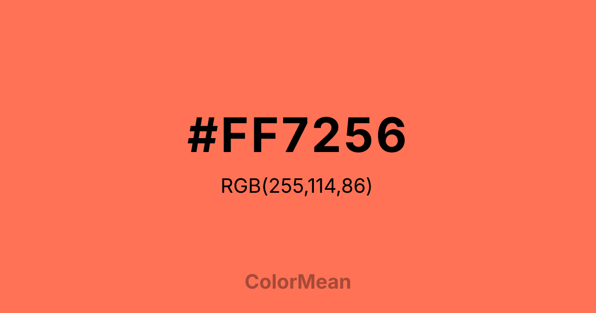 #FF7256 color swatch