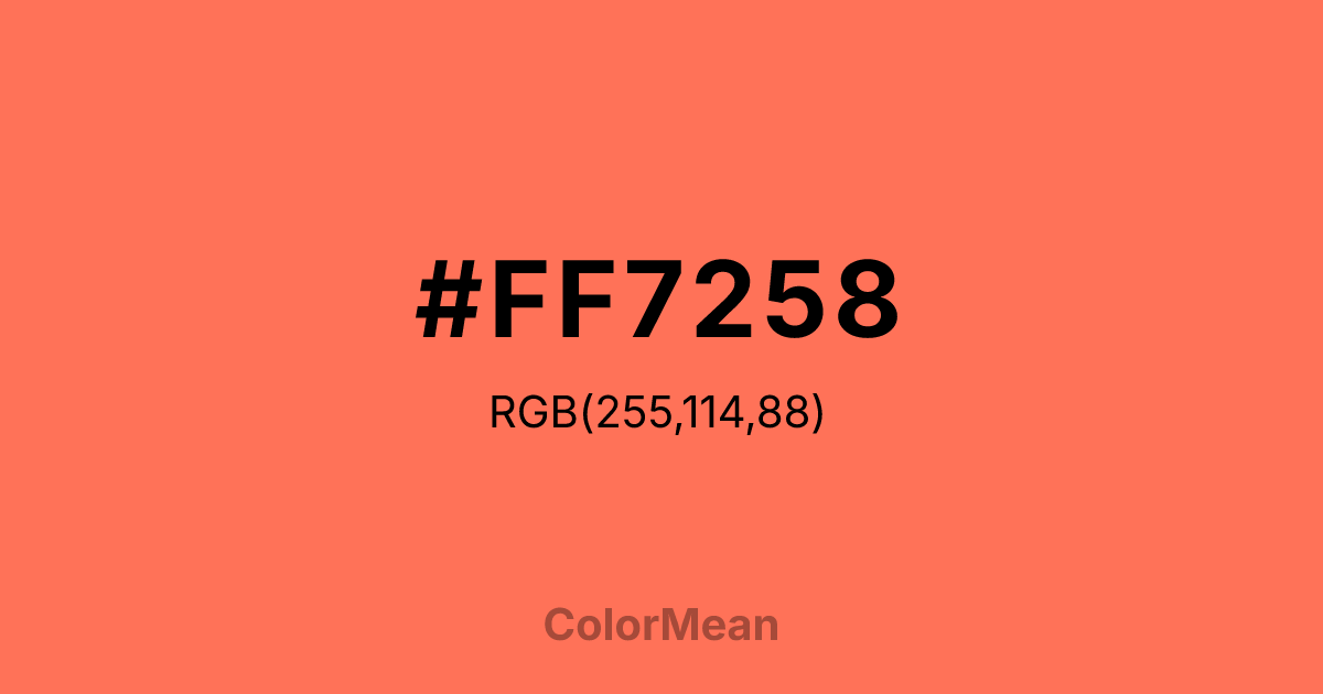 #FF7258 color swatch