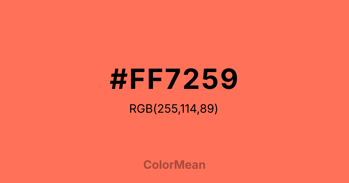 #FF7259 color swatch